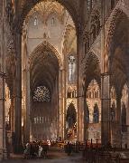 Victor-Jules Genisson Interior of Westminster Abbey Germany oil painting artist